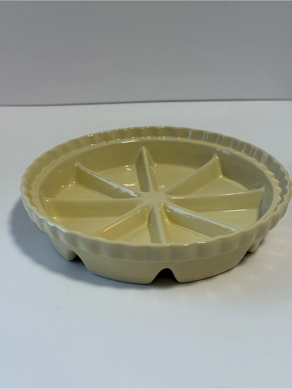Chantal Ceramic 8 Section Mini Scone Pan Divided Pie Dish 7.25